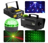 Kit Complet Disco Lumière Et Laser Beamz (avec Jelly Ball, Laser Et Machine à Fumée)
