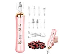 Kit complet d'ongles électrique, sans fil, portable, facile, kit de perceuse pour pédicure, pour femmes, filles, adultes, fêtes, voyages, intérieur et extérieur et manucure