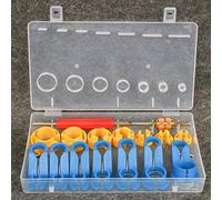 Kit complet d'outils de démontage de tuyau de climatisation automobile 16 pièces comprenant des clips de déconnexion de conduite de carburant et des clés de valve à double extrémité