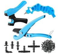 Kit complet d'outils de jardinage 2 en 1 pour tuyau d'arrosage goutte à goutte et poinçon avec 115 accessoires (A)