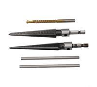 Kit complet d'outils essentiels pour le travail du bois avec alésoirs hexagonaux et foret efficace