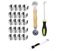 Kit complet d'outils pour moustiquaire de fenêtre avec rouleau et clips en acier inoxydable pour une utilisation efficace (A)