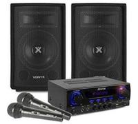 Kit Complet Enceintes Avec 2 Microphones Et Câbles G