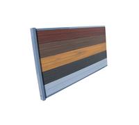 Kit complet extension clôture en composite coextrudé 1,50 - L: 150 cm - l: 6.5 cm - Charbon