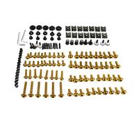 Kit Complet Fixations Écrous Rondelles Carénage Moto pour Suzuki pour GSX-R 600/750 2006-2012 Clips Noix(Golden)