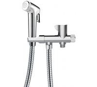 Valentin Kit complet hygiène WC – douchette jet pluie à gâchette, flexible métal chromé 1,25 m