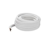 VEVOR Kit Liaison Frigorifique Tuyau en Cuivre Mini-split 6,4 mm 9,5 mm Diamètre Extérieur, 15,2 m Longueur, Bobine Isolée en PE Blanc Épais 9,5 mm avec Écrous, Raccords, pour Mini Climatiseurs Split