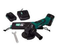 Kit complet meuleuse - disqueuse à batterie VPower 20V- 115mm - 2 batteries 2.0Ah, chargeur rapide, poignée latérale