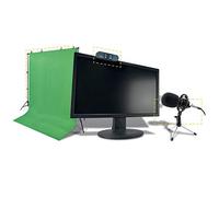 Kit Complet - Pack streamer pro HD 4 en 1 : micro + webcam + fond vert + 2 trépieds x 2 - streaming