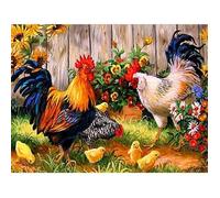 Kit complet - Peinture diamant - AIMOONSA - Coq - 45 x 35 cm - Strass - Dès 9 ans