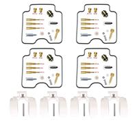 Kit Complet pièces Rechange réparation carb Kit De Réparation Carburateur pour Suzuki GSX750F GSX-F750 1998-2006 : Vis Réglage du Flotteur Et Aiguille D'huile(Couleur 4)