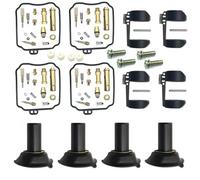 Kit Complet pièces Rechange réparation carb Kit De Réparation Carburateur pour Yamaha XJ 600 S, XJN 600S Diversion, XJ600S, XJ600N, XJ600 (1996-2002) : Joint en Caoutchouc(Couleur 3)