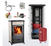 Kit complet Poêle à eau Termorossella Plus EVO DSA 4.0 ergamena 500 Réservoir de stockage hygiénique avec 1 échangeur thermique