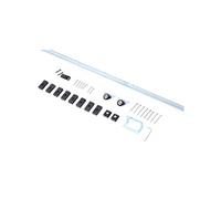HOMCOM - Kit de porte coulissante - Métal - 68x34x16.5cm - Gris