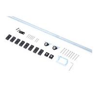 HOMCOM Kit complet porte coulissante 4 x 93 cm (p x l): rail, roulettes, visserie