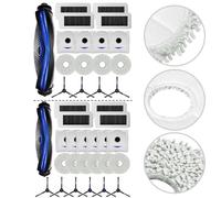 Kit complet pour Ecovacs Deebot N30 Pro OMNI, rouleau principal | Système de filtration, sacs de lingettes, serpillères lavables et brosses de rechange pour un nettoyage en profondeur du sol
