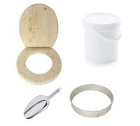 Kit Complet pour fabriquer sa Toilette sèche en Bois - kit pour autoconstructeur - DIY Toilette sèche