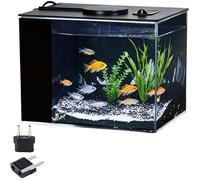 Kit complet pour petit aquarium en acrylique avec éclairage LED 3 couleurs supports filtrants et pompe filtrante pour petits