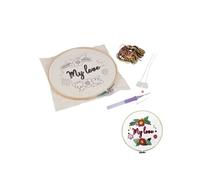 Kit Complet Punch Needle "My Love" 21cm Blanc G
