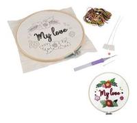 Kit Complet Punch Needle "My Love" 21cm Blanc G