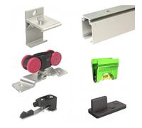 Kit complet SAF Evolution pour porte coulissante en bois - 3 m - 81/120 kg MANTION