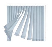 Kit Complet Store Californien À Lamelles Verticales 95mm, Light Blue Stores Verticaux Occultants 240x230cm 300x230cm 140x180cm Rideaux en Tissu Protection De Vie Privée pour Fenêtres(W300cm*H190cm)