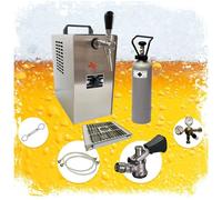 Kit Complet Système de Tirage à Bière JET 30 - Refroidisseur à Débit Continu 1 Voie 35 L/h, Tête Panier, CO2 2 kg, pour Fût Type S