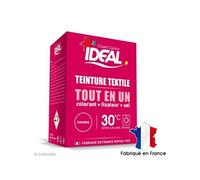IDEAL Kit teinture tout-en-un Mini Fuchsia 230 g – Colorant+Fixateur+Sel – Coton/Lin/Soie/Viscose