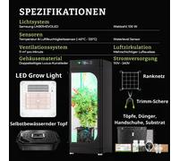 Kit complet Vivosun tout-en-un système VGrow boîte de culture intérieure auto...