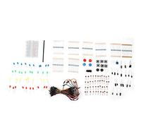 Kit Composants Électroniques Débutant, Ensemble Résistances Circuit avec LED Buzzer Condensateur Breadboard, Résistances Assorties et Condensateurs Céramiques pour Projets DIY et E