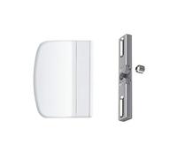 Kit composé de poignée de porte de balcon et loqueteau pour porte de terrasse avec douille et vis de montage I Convient pour les portes en bois et en aluminium.