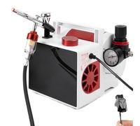 Kit compresseur à air comprimé avec manomètre réglable, réservoir de 1,3 l, tuyau, haute pression 0-36 psi, parfait pour la peinture sur ongles et l'application de maquillage