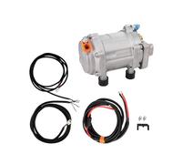 Kit Compresseur Électrique For Climatisation Automobile, Voiture, Camion, | Compresseur AC en aluminium avec embrayage stable à rainure unique(E-12V)