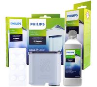 KIT COMPRESSEUR SAECO / PHILIPS: AQUACLEAN WATER FILTER CA6903/10, DESCALER CA6700/10, DEGREASING TABLETS CA6704/10