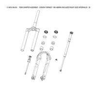 Kit Compression Complet Fourche Rockshox crw Trnk 100-160mm 35 A1 2021] Gris