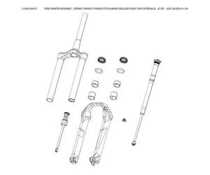 Kit Compression Complet Fourche Rockshox Crw Trnk 27"/29" Judy /30 Gris