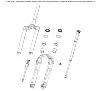 Kit Compression Complet Fourche Rockshox Rmt 17mm Trnk 100-160mm 35 A1 202 Gris