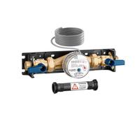 Kit compteur à impulsion pour eau froide sanitaire plaque de montage vanne d'isolement raccord 3/4" - THERMADOR 700053