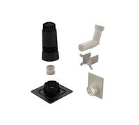 Ubbink – Kit condensation Renolux 80/125 mm noir pour plafond et mural – 184444