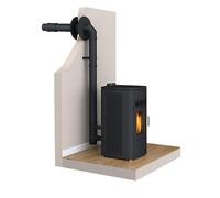 Kit conduit Ventouse ou sortie façade pour Poêle à granulés - Noir Mat Noir Mat G