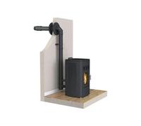 Kit conduit Ventouse ou sortie façade pour Poêle à granulés - Noir Mat