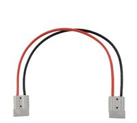 Kit Connecteur de Charge DC Double Extrémité 50A 600V avec Bornes en Cuivre Plaqué Argent pour Charge de Batterie dans l'Automatisation Industrielle et les Panneaux de Commande (50cm)