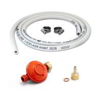 Kit connexion gaz Détendeur propane 37 mbar +Tuyau gaz souple 1.50m + embout tétine