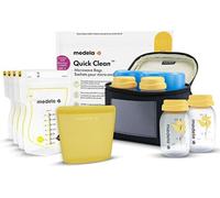 Kit conservation lait maternel tout-en-un - 4 Biberons 150 ml, 4 Sachets Easy Pour, 1 Sachet réutilisable, 1 Sachet Micro-ondes Quick Clean et Sac
