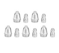 Kit Consommables Torche Plasma P80, Électrode et Buse en Cuivre Rouge Plaqué Argent - Durabilité Renforcée, Remplacement Rapide, Idéal pour Découpe Plasma DIY et Pro (Ouverture 1.7)