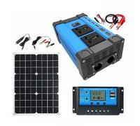 Kit contrôleur solaire 30 A avec onduleur 4000 W et panneau solaire étanche 18 W for bateau/camping-car - Solution solaire complète(110V)