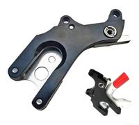 Kit Conversion Frein Disque 203mm Fixation Standard pour international | Alliage d'aluminium léger, montage sécurisé, compatible 203mm, idéal pour vtt et route, résistance usure(DS02-Black)