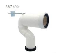 Kit Conversion WC Mural au pour sol PVC Réglable 90mm Pan Raccordement Tuyau Évacuation pour Cuvette Suspendue Installation pour facile