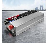 Kit convertisseur de Tension à Onde sinusoïdale avec Relais Charge séparée, écran LCD, 2 Prises Secteur, 6 Ports USB et télécommande(12Vto220V,3000W)