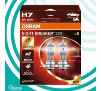Kit Copie Ampoules H7 64210NB220-2HB NIGHT BREAKER Halogène +220% Auto Moto